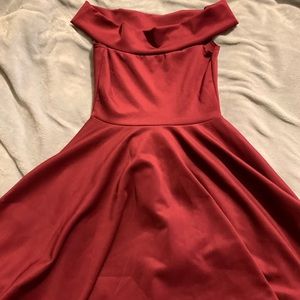 Off the shoulder skater dress